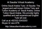   Online Al-Saudia Tutor Academy Business Management Tuition