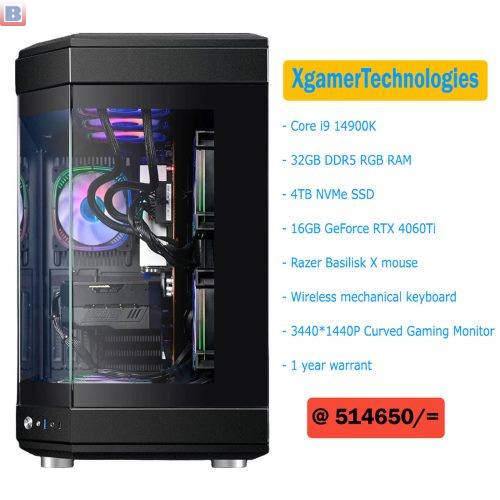 High end Core i9 14900K custom desktop computer